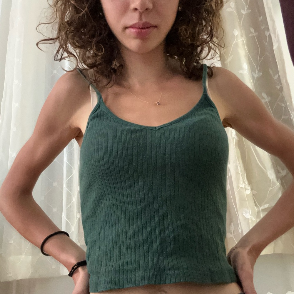 brandy melville forest green top